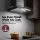 Devanti 90cm Curved Glass Canopy Rangehood 400 m3/h 105W Motor 3 Speeds Brushed Stainless Steel LED Light