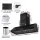 Devanti 1500mm Black Commercial BBQ Range Hood with Dual Motors, Remote Control, LED Lights, and Stainless Steel Body