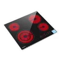 Devanti 76cm Ceramic Cooktop 5 Cooking Zones 7600W Touch Control Black Glass Surface 9 Levels 99-min Timer
