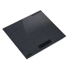 Devanti 60cm Grey Brushed-Effect Ceramic Glass Electric Cooktop 4 Zones Touch Control 6000W Timer Child Lock