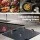 Devanti 60cm Grey Brushed-Effect Ceramic Glass Electric Cooktop 4 Zones Touch Control 6000W Timer Child Lock