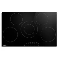 Devanti Electric Ceramic Cooktop, Black Glass, 90cm, 6 Zones, 8200W, Touch Control, Safety Features, Easy Clean
