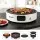 Devanti 2000W Round Ceramic Cooktop Electric Hot Plate with Detachable Grill Plate White 220 mm Glass