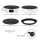 Devanti 2000W Round Ceramic Cooktop Electric Hot Plate with Detachable Grill Plate White 220 mm Glass