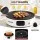 Devanti 2000W Round Ceramic Cooktop Electric Hot Plate with Detachable Grill Plate White 220 mm Glass