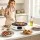 Devanti 2000W Round Ceramic Cooktop Electric Hot Plate with Detachable Grill Plate White 220 mm Glass
