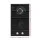 Devanti 30cm 2 Burner Gas Cooktop Built-in Glass Stove NG/LPG, Wok Burner, Flame Failure Device, Cast Iron Trivets