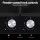Devanti 30cm 2 Burner Gas Cooktop Built-in Glass Stove NG/LPG, Wok Burner, Flame Failure Device, Cast Iron Trivets