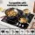 Devanti 60cm 3 Burner Gas Cook-top LPG Natural Gas Electric Ignition Glass Hob Cast Iron Pan Supports Black