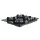 Devanti 60cm Gas Cooktop 4 Burner Black Tempered Glass Surface with Cast Iron Grates, LPG Conversion Kit Included