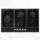 Devanti 90cm 5 Burner Gas Cooktop - Black Tempered Glass, Cast Iron Grates, LPG Compatible, Flame Safety, 11.1kW