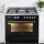 Devanti 90cm Dual Fuel Freestanding Cooker 121L Electric Oven 5 Burner Gas Cooktop Black Stainless Steel