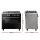 Devanti 90cm Dual Fuel Freestanding Cooker 121L Electric Oven 5 Burner Gas Cooktop Black Stainless Steel
