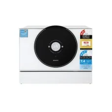Devanti Retro CD 6-Place Benchtop Dishwasher 50cm White 7 Programmes 7.4L per Wash 49dBA 220-240V 50Hz