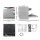 Devanti 8 Place Settings Benchtop Dishwasher, Silver - Compact, Quiet, Stainless Steel with LED Display & 6 Programmes