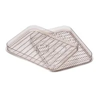 Devanti Food Dehydrator Add-On Tray Pack of 2 – Transparent Food-Grade PS Plastic Trays for Drying Fruits & Beef Jerky