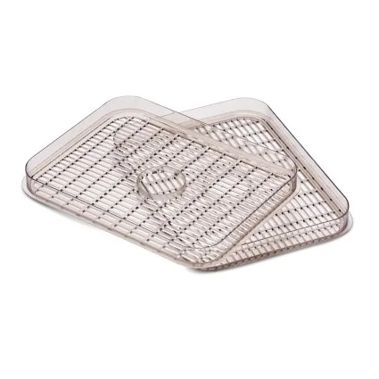 Devanti Food Dehydrator Add-On Tray Pack of 2 – Transparent Food-Grade PS Plastic Trays for Drying Fruits & Beef Jerky