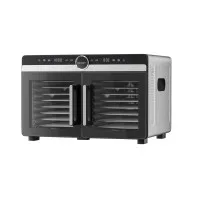 Devanti 16-Tray Dual-Zone Food Dehydrator | Stainless Steel, LCD Touch Panel, 1200W, 35-80°C, 0.5-