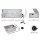 Devanti Commercial Bain Marie Food Warmer with 3 Stainless Steel Pans, Adjustable 30-110°C, 1000W, Easy Clean