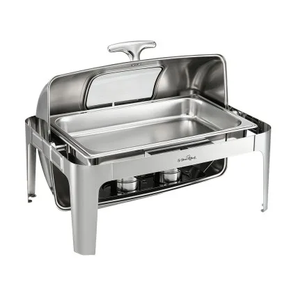 5-Star Chef 9L Chafing Dish Buffet Food Warmer Catering Server Stainless Steel Dishwasher Safe Viewing Window