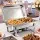 5-Star Chef Chafing Dish 8L Two-Pan Buffet Warmer Stainless Steel Catering Server with Foldable Frame