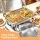 5-Star Chef Chafing Dish 8L Two-Pan Buffet Warmer Stainless Steel Catering Server with Foldable Frame