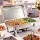 5-Star Chef Chafing Dish 7.5L 3-Pan Buffet Warmer Food Warmer Catering Server Stainless Steel with Foldable Frame