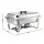 5-Star Chef Chafing Dish 7.5L 3-Pan Buffet Warmer Food Warmer Catering Server Stainless Steel with Foldable Frame