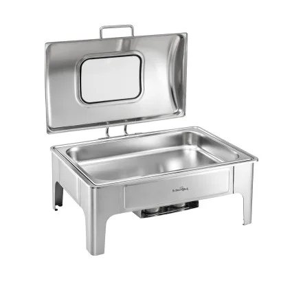 5-Star Chef 9L Chafing Dish Buffet Warmer with Viewing Window for Warm or Chilled Food