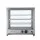 Devanti Commercial Food Warmer 54cm 4-Tier Tempered Glass Cabinet with Stainless Steel Trays & Adjustable Thermostat