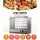 Devanti Commercial Food Warmer 64cm Stainless Steel 4-Tier Cabinet with Adjustable Thermostat & Sliding Glass Doors