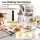 Devanti 60 x 38cm Electric Food Warming Mat White 9 Heat Levels 6 Timers 40–120°C 330W Child Lock Countertop