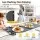 Devanti 80cm x 38cm Electric Food Warming Mat 430W Grey Roll-Up Touch Control 9 Levels Timer Child Lock