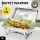 Alston 9L Chafing Dish Set Premium 410 Stainless Steel Bain Marie Buffet Warmer with 2 Fuel Holders & Lid