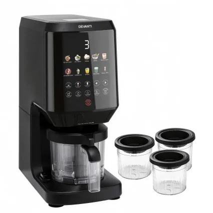 Devanti 10-in-1 Ice Cream Maker 3x500ml Tubs 800W Touchscreen Mix-In Respin Gelato Sorbet Fro-Yo Protein
