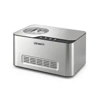 Devanti 2L 2-in-1 Ice Cream and Yogurt Maker with No Pre-Freezing Compressor LCD