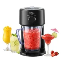 NORDA 1.1L Slushie Machine Shaved Ice Maker 3 Texture Levels 25W Black Frozen Drink Maker with Stirring Function