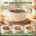 5-Star Chef 3.8L Enamelled Cast Iron Dutch Oven with Lid for Sourdough Baking and All-Stove Use 3.8L White