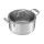 5-Star Chef 4.5 L Stainless Steel 24 cm Dutch Oven Pot with Lid Stay-Cool Handle Induction Safe Cookware