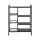 Artiss 4-Tier Kitchen Rack with 3 Mesh Baskets Lockable Wheels Reinforced Steel Dark Grey Storage Shelf