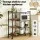 Artiss 4-Tier Kitchen Rack with 3 Mesh Baskets Lockable Wheels Reinforced Steel Dark Grey Storage Shelf