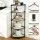 Artiss 5-Tier Corner Shelf Rack 90° Metal Frame PP Shelves 48x32x135cm Black Organiser for Kitchen Bathroom