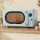 Devanti 20L Microwave Oven Blue 800W Digital Control, 8 Auto Menus, Timer, Defrost, Child Lock, LED Display