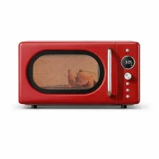 Devanti 20L 700W Microwave Oven Red Digital Control 8 Auto Cook Menus Defrost by Weight and Child Lock