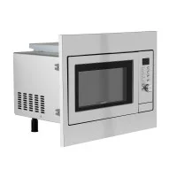 Devanti 30L Built In Microwave Oven Silver with Grill Air Fry Convection Digital Controls 900W Output
