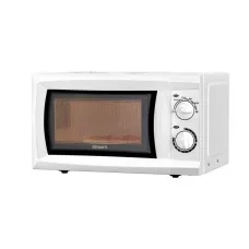 Devanti 20L Microwave Oven 700W White with Child-Lock, 6 Power Levels, Speed Defrost, Glass Turntable, LED Display
