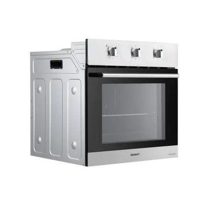 Devanti 60cm Built-In Electric Oven 70L Stainless Steel 5 Functions 2200W Timer 50-250°C 10A Plug 59.5cm
