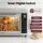 Devanti 48L Convection Oven 2000W Digital Benchtop Rotisserie Bake Grill 10 Presets 40–230°C Silver