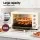 Devanti 60L Convection Oven 2000W Portable Electric Oven Rotisserie Cream Gold 100–250°C Temperature