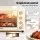 Devanti 60L Convection Oven 2000W Portable Electric Oven Rotisserie Cream Gold 100–250°C Temperature